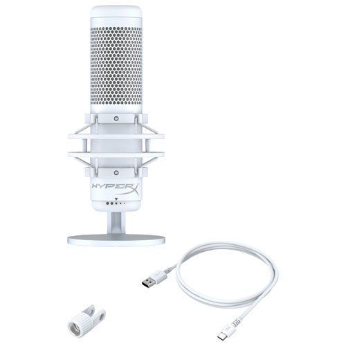 HyperX QuadCast S USB Condenser Microphone - White - Only at Best