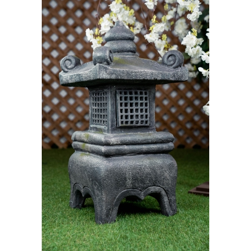 Hi-Line Gift Ltd 26In Grey Stone Lantern