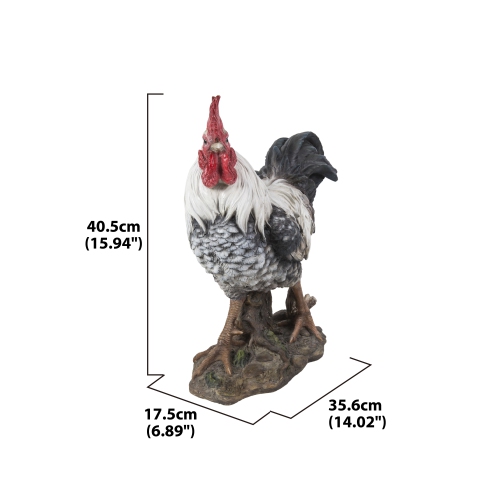 Hi-Line Gift Ltd Rooster - Black & White