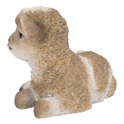Hi-Line Gift Ltd Small Brown & White Baby Lamb Lying Down