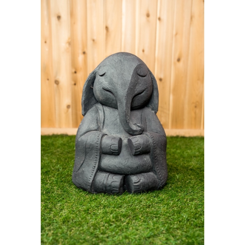 HI-LINE GIFT LTD  Zen Elephant Buddha In Black