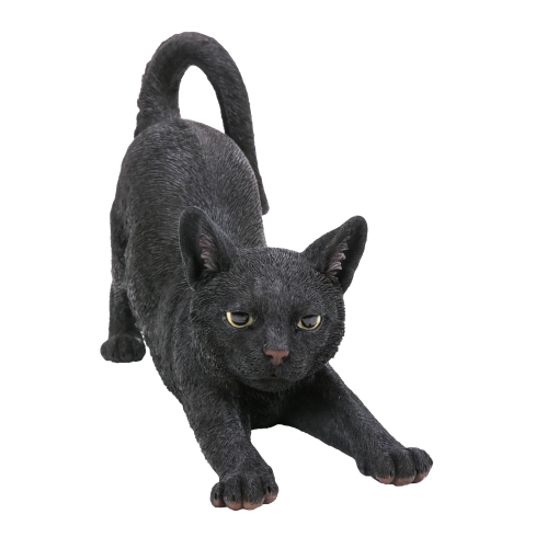 Hi-Line Gift Ltd Black Cat Stretching