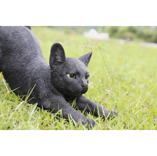 Hi-Line Gift Ltd Black Cat Stretching