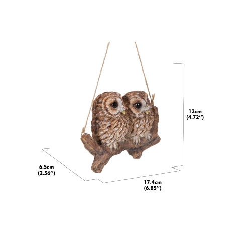 Hi-Line Gift Ltd Hanging Baby Owlets On A Branch