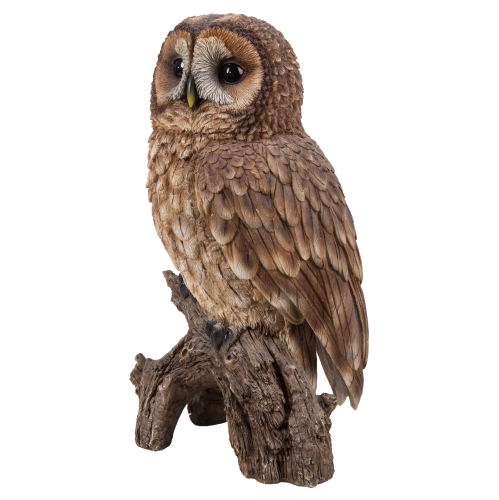 Hi-Line Gift Ltd Brown Owl On Stump