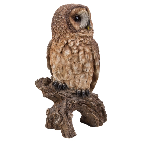 Hi-Line Gift Ltd Brown Owl On Stump