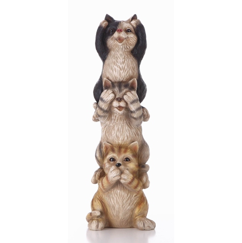 HI-LINE GIFT LTD  Stacked Cats - Hear/see/speak No Evil