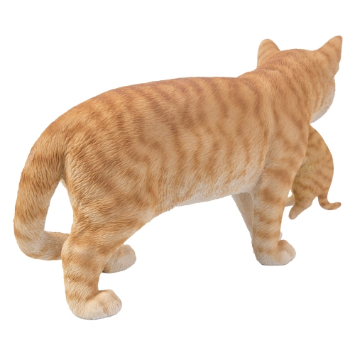 Hi-Line Gift Ltd Mother Cat Carrying Kitten - Orange Tabby