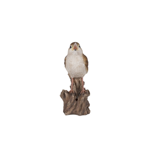 HI-LINE GIFT LTD  Motion Activated Singing Nightingale Standing On Stump