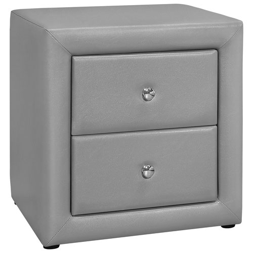 Monarch Contemporary 2Drawer Nightstand Grey Best Buy Canada
