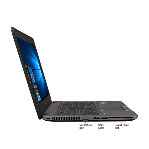 HP EliteBook 840 G2 14" Laptop - Intel Core i5-5300U - 8GB DDR3L - 256GB SSD - Windows 11 Pro - Silver by HP - Refurbished condition - Image 3