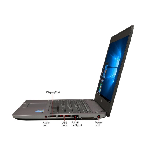 HP EliteBook 840 G2 14" Laptop - Intel Core i5-5300U - 8GB DDR3L - 256GB SSD - Windows 11 Pro - Silver by HP - Refurbished condition - Image 4