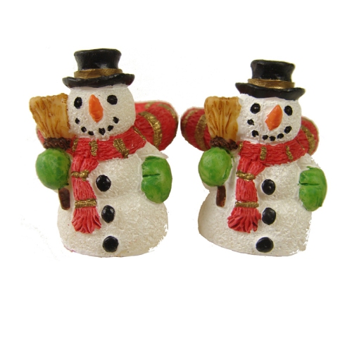 Club Pack of 288 White and Orange Friendly Snowman Christmas Taper Candle Rings 1.25"