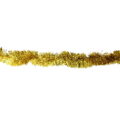 50' x 4" Shiny Gold Traditional Christmas Foil Tinsel Garland - Unlit