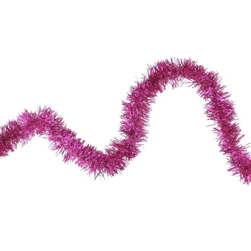 Shiny Pink Traditional Artificial Garland - 50 feet, Unlit