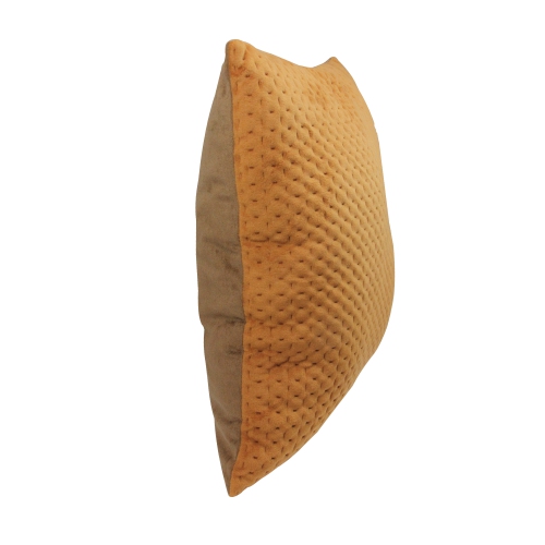 16" Orange Contemporary Textured Square Throw Pillow