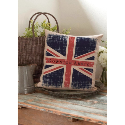 18" Downton Abbey British Union Jack Decorative Square Throw Pillow