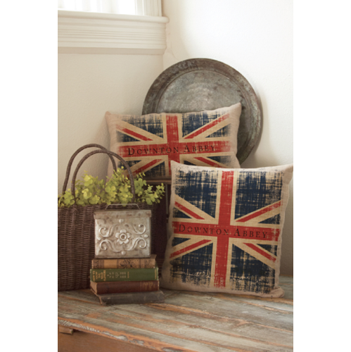 18" Downton Abbey British Union Jack Decorative Square Throw Pillow