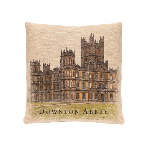 Coussin décoratif carré, Abbey British Highclare Castle de 18 po de Downton