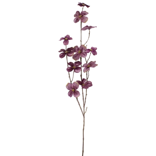 NORTHLIGHT  39" Velvet Artificial Dogwood Floral Spray In Pink