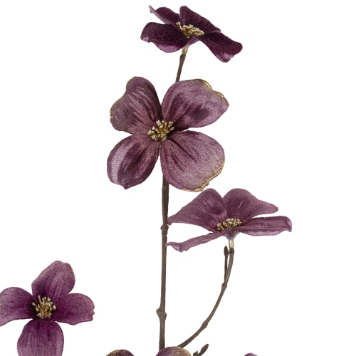 39" Pink Velvet Artificial Dogwood Floral Spray