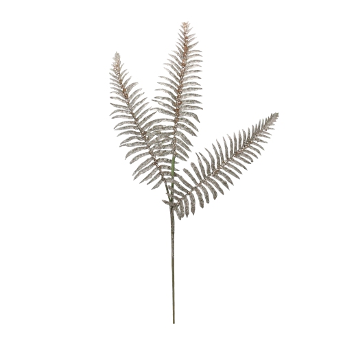 29.5" Rose Gold Glittered and Sequined Fern Christmas Spray