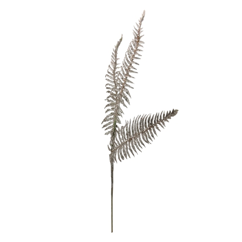 29.5" Rose Gold Glittered and Sequined Fern Christmas Spray