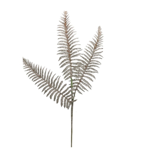 29.5" Rose Gold Glittered and Sequined Fern Christmas Spray