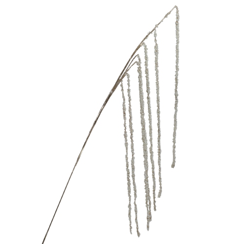 25" Artificial Ivory Beaded Weeping Twig Christmas Spray