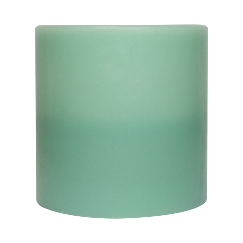 6" Sage Green Battery Operated Flameless LED 3-Wick Flickering Wax Pillar Candle