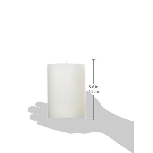 5.25" Battery Operated White Flameless Wax LED Pillar Candle with Moving Flame
