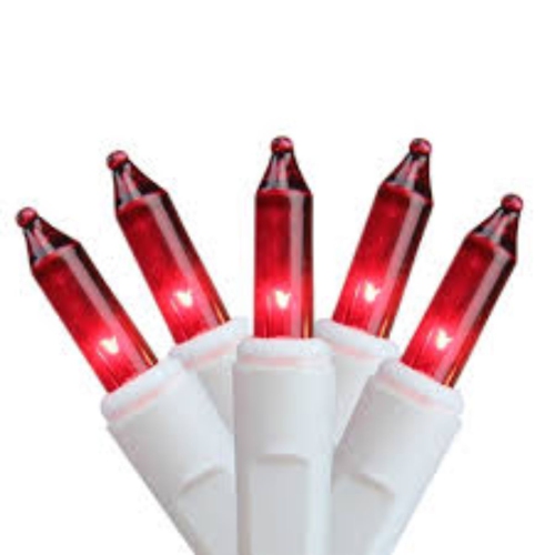 Set of 100 Pink Everglow Icicle Christmas Lights - White Wire