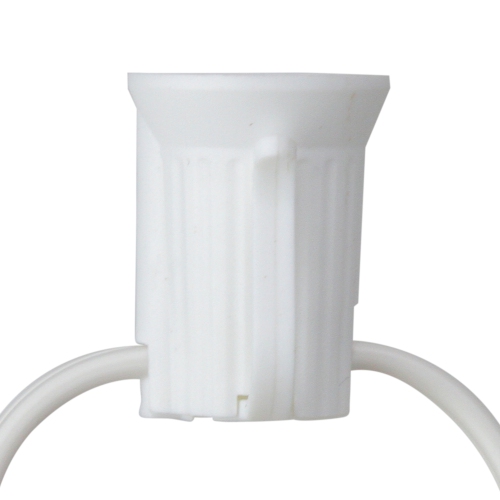 100' White Commercial C9 Christmas Light Socket Set
