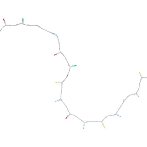 35-Count Multi-Color LED Mini Christmas Light Set,11.25ft White Wire