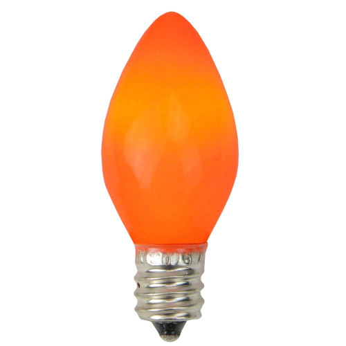 NORTHLIGHT  Pack Of 25 Opaque C7 Christmas Replacement Bulbs In Orange