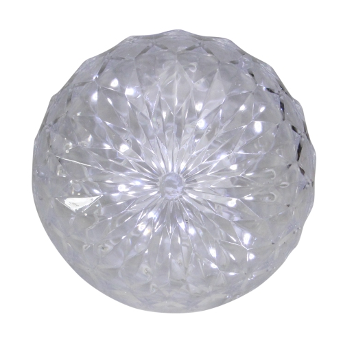 6" Clear LED Hanging Christmas Crystal Sphere Decor