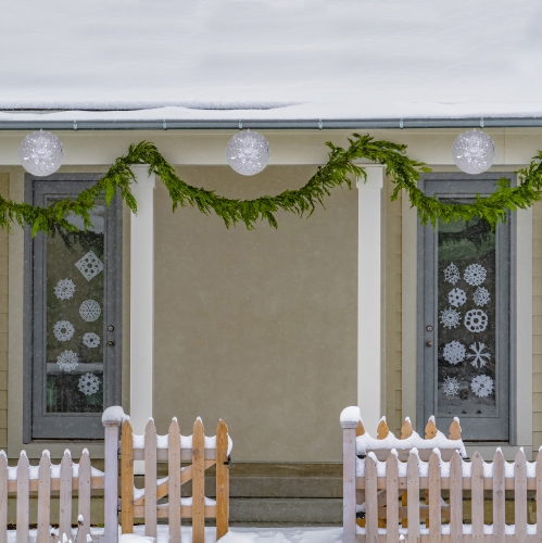 6" Clear LED Hanging Christmas Crystal Sphere Decor