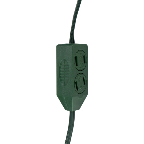 9ft Green Indoor Extension Power Cord with 9-Outlets and Foot Switch