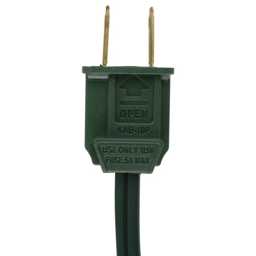 9ft Green Indoor Extension Power Cord with 9-Outlets and Foot Switch