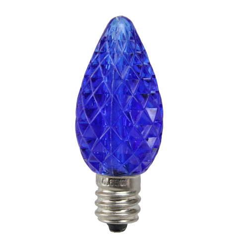 NORTHLIGHT  Pack Of 25 Faceted C7 Led Christmas Replacement Bulbs In Blue