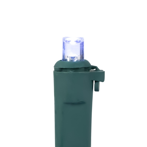 50 Red and White LED Wide Angle Christmas Lights - 16.25 ft Green Wire