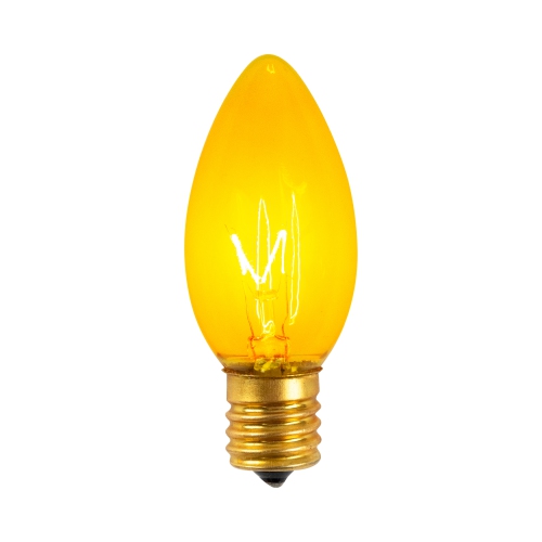 Pack of 25 Incandescent Yellow C9 Christmas Replacement Bulbs