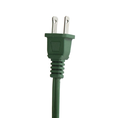 9' Green Indoor Extension Power Cord with 3-Outlets and Safety Lock
