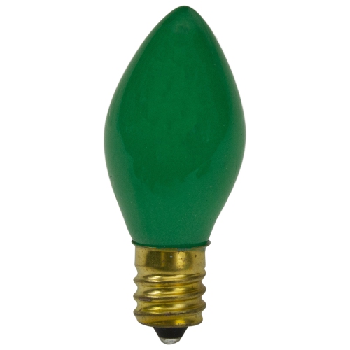 Pack of 4 Green Opaque C7 Christmas Replacement Bulbs