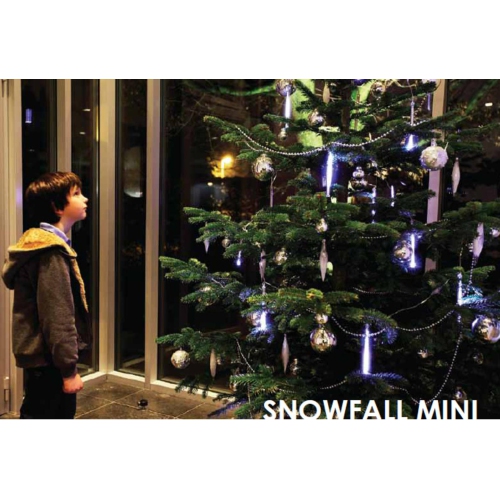 Snowfall - Starter Set of 5 Single-Sided 7" LED Christmas Icicle Light Tubes