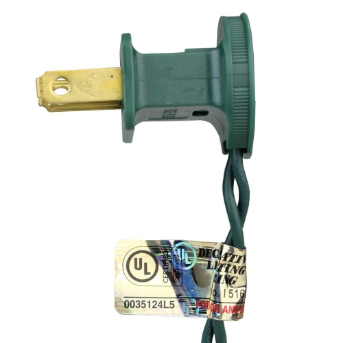 60 Count Multi-Color LED Wide Angle Twinkling Christmas Lights - 19.5', Green Wire