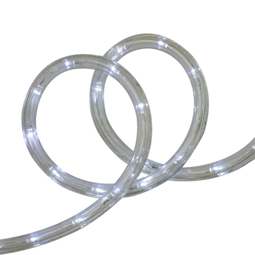 HOFERT  Led Twinkle Christmas Rope Lights - 18 Ft Clear Wire In White