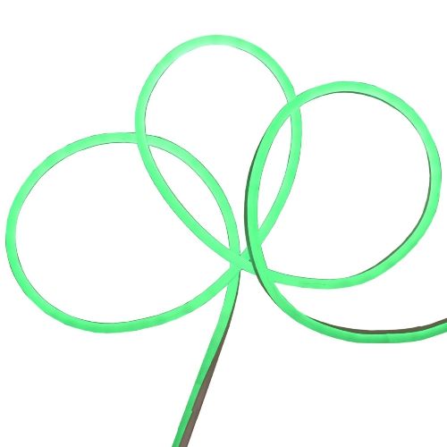 840 Green LED Commercial Grade Neon Style Flexible Christmas Rope Lights - 18 ft White Tube