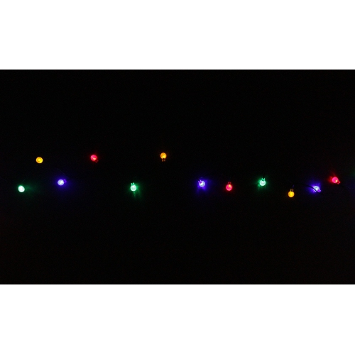 240 Multicolor LED G20 Globe Christmas Lights - 80 ft Green Wire
