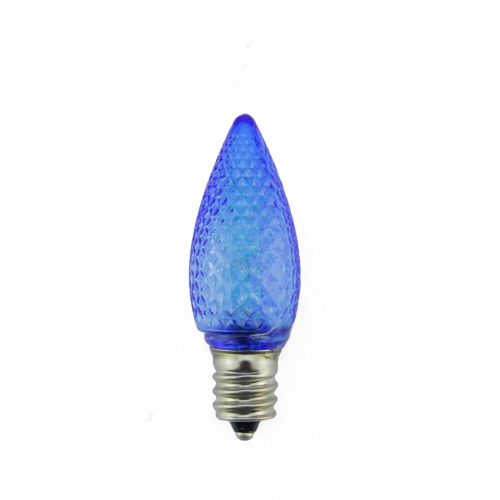 SIENNA  Pack Of 4 Faceted Transparent Led C7 Christmas Replacement Bulbs In Blue